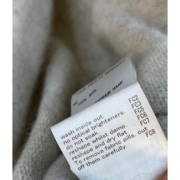 C.T.plage Turtleneck Sleeveless Sweater Asiatic Raccoon Wool Size 38 Small - Picture 8 of 9